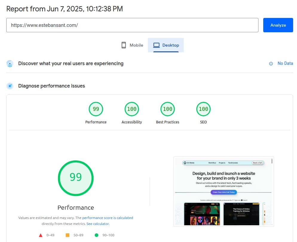 Desktop Performance Test