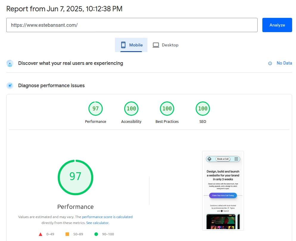 Mobile Performance Test