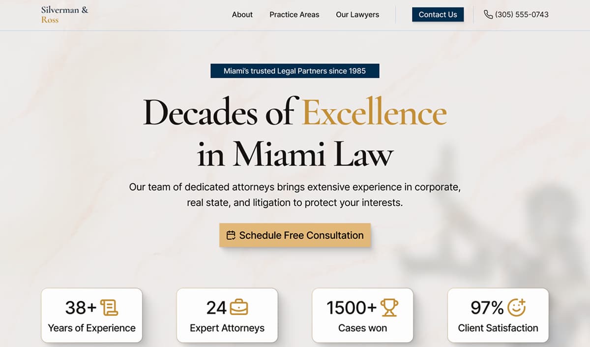 Silverman and Ross Attorney Firm Hero image